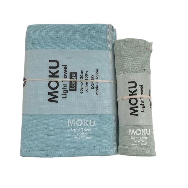 [Contex] MOKU <59509-90> Bath Towel & Face Towel Set (Aqua & Mint)