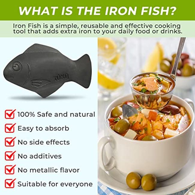 Iron Fish, 2 Pack Iron Fish For Iron Deficiency, A Natural Source