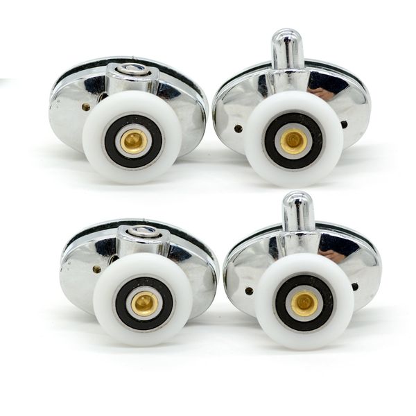 Set of 4 New Oval Singel Wheel Shower Door Rollers 23mm