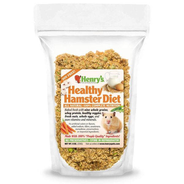 Henry’s Healthy Hamster Food: All-Natural & Soy-Free, 8 Ounces