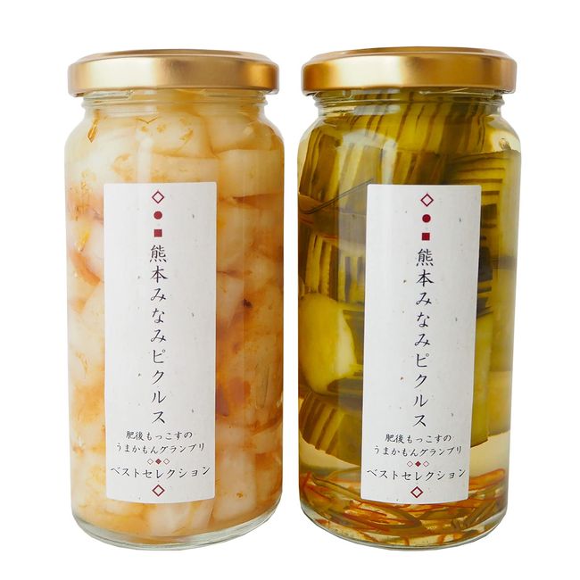 Kumamoto Minami Pickles, Japanese Style Tea Beverage Set, Daikon Plum Yuzu Pickles & Spicy Cucumber Pickles