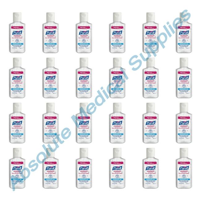 *24-Pack* Purell Advanced Hand Sanitizer 2oz Gel Flip Top Bottle 9606-24-S