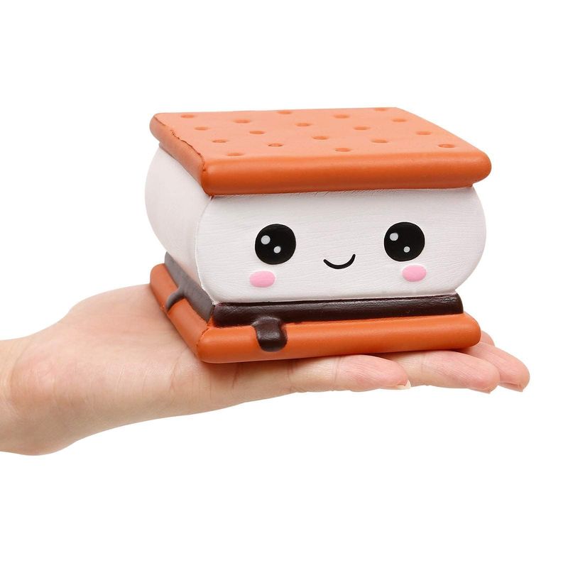 Jouets Anti-stress Géants Squishy - Formes Gaufre, Pizza, Café - Montée Lente, Parfumés, Kawaii