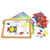 Learning Resources Pattern Block Math Activity Set, Math Games for Kids, Educational Games, Preschool Math, Montessori, 144 Pieces, Age 5+