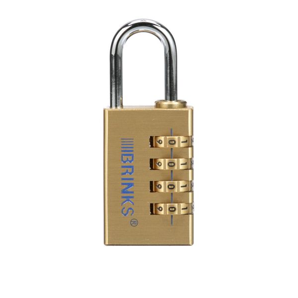Brink's COMBO 4-DIAL COMBINATION RESETTABLE PADLOCK 30mm SOLID BRASS Weather-Res