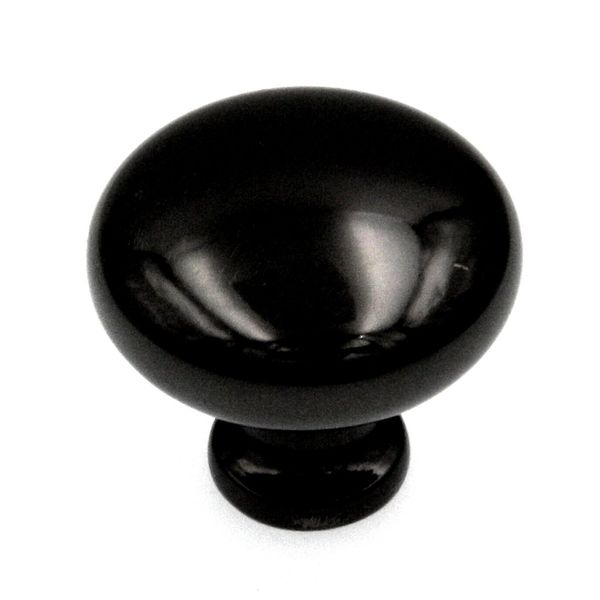 10 Pack Showcase K2361-NB Black Nickel 1 3/16" Smooth Cabinet Knob Pulls