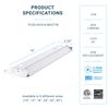 PARMIDA LED 16" Under Cabinet Light Adjustable Lens, Kitchen Counter Strip Light