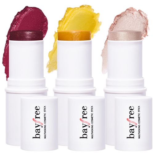 KIMUSE Multi Stick Trio Face Makeup, Cream Blush Stick for Cheeks & Lips, Moisturizer & Highlighter Makeup Sticks for All Skin
