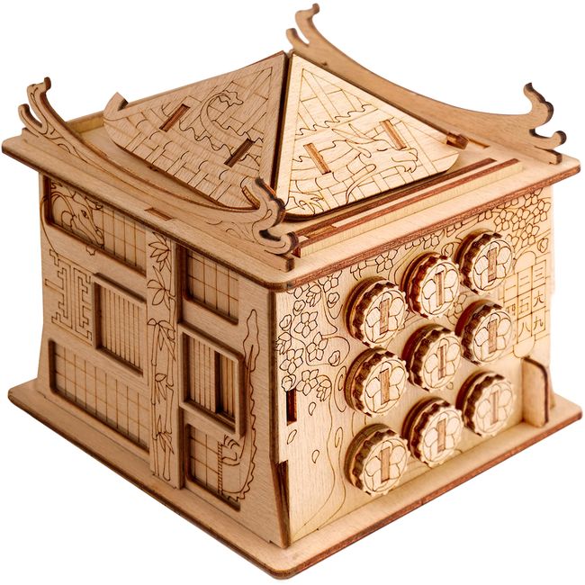 ESC WELT House of Dragon 3D Puzzle Box - Educational Toy Puzzle, Wooden, Children and Children Puzzle of Wisdom for Adults, Kumi Wooden Puzzles - Gift Birthday Gift Present - Brain Training, Elderly