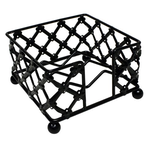 CounterArt Black Lattice Wire Square Coaster Holder