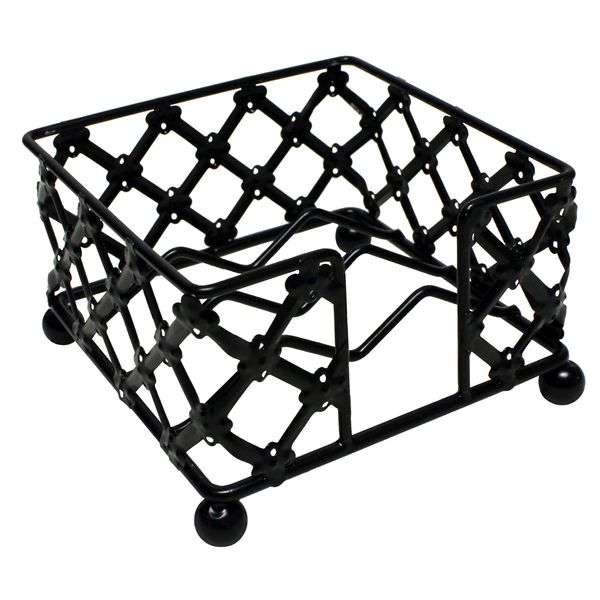CounterArt Black Lattice Wire Square Coaster Holder