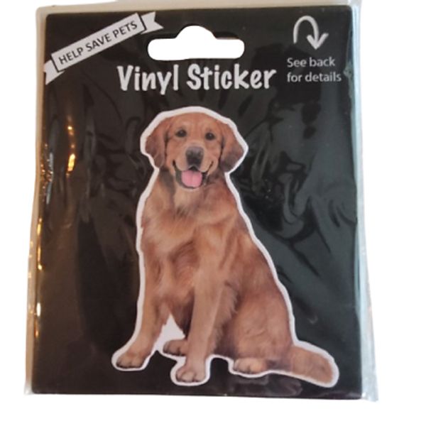 Golden Retriever Dog Pet Vinyl Sticker Waterproof For Car Laptop Water Bottle