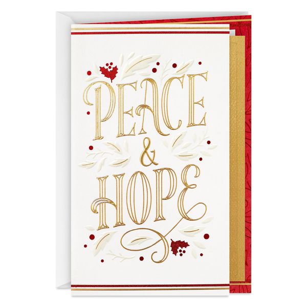 Hallmark Elegant Christmas Card (Peace & Hope)