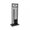 Style Selections - Black Steel 4-Piece Fireplace Tool Set 29"