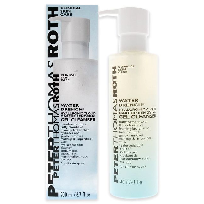 Peter Thomas Roth | Water Drench Hyaluronic Cloud Makeup Removing Gel Cleanser | Hydrating Facial Cleanser with Hyaluronic Acid Removes Makeup