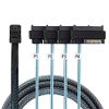 NFHK Internal Mini SAS SFF-8643 Host to 4 SAS 29pin SFF-8482 Target Disk 6Gbps Data Server RAID Cable