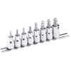 Genius Tools 8 Piece 3/8" Dr. Metric Wobble Hex Bit Socket Set BS-308WH