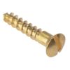 ForgeFix Wood Screws - Solid Brass | 3/4" x 6 | Raised Head | Box 200