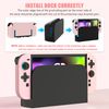 PAWDIARY Pure-pink Switch 2 Dockable Case for Nintendo Switch 2 (New 2025), Ultra-thin PC Console & Controller Grip Switch 2 Skin Protector, Waterproof Design Switch 2 Hardshell