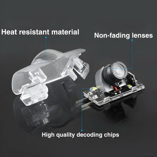 MkFlip 4Pcs LED Door Projector Lights Car Door Lights Logo - Compatible with LS/ES/is/LX/RX/GS/GX/RC Car Accessories,3D Ghost Shadow Light