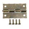 sourcing map 1.4" Antique Bronze Hinges Retro Carved Hinge Replacement with Screws 2pcs