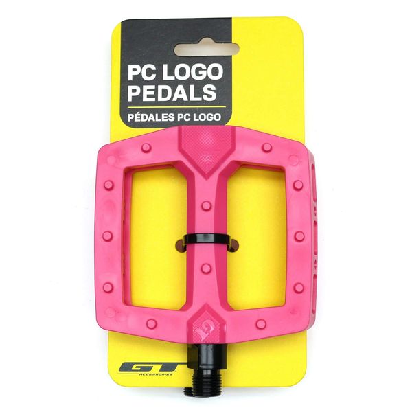 GT PC Logo BMX Pedals Pink