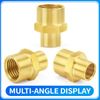 ChillWaves Brass Pipe Fitting, Reducer Hex Coupling 3/4" NPT Female x 1/2" NPT Female Thread Adapter(3-PACK)