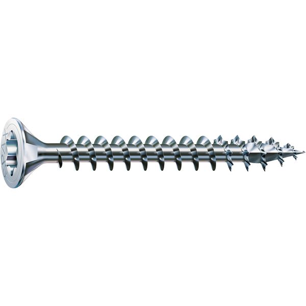 Spax 4CUT 1191010350155 Universal Screw, Countersunk, T-Star Plus, Fully Threaded, Galvanised Blank A2J, 1191010400253