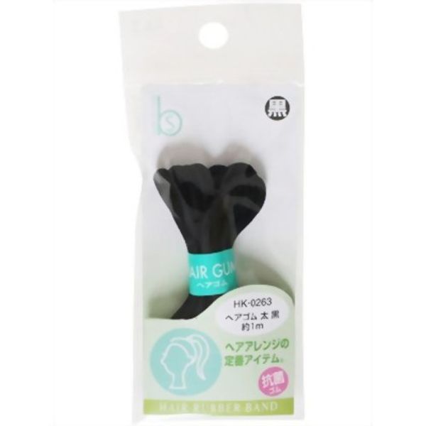Hair Elastic Thick Black HK-0263