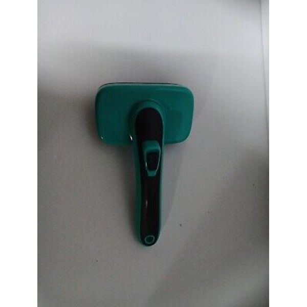 NEW, WOPQAEM Teal Self Cleaning Slicker Brush Pet Grooming Tool.