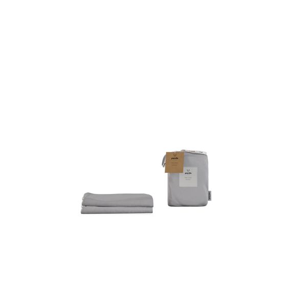 100% Bamboo Bedding Kids Fitted Sheet (2-Pack) | Cot - Quiet Grey