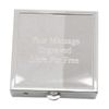 Personalised Pill Trinket Box Chrome with Mirror Engraved Gift