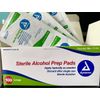 Large ALCOHOL PREPS PADS Swabs Wipes - TWO BOXES - 200 total - Dynarex #1116