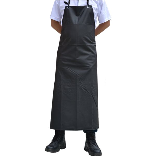 Surblue Waterproof Apron Chemical Resistant Work Safe Clothes (black)