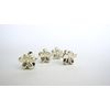 Generic Micro mini extra tiny silver flower acrylic hair claw clip (Clip quantity: 10 Clips)