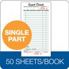 Adams Guest Check Pads, Single Part, Perforated, White, 3-2/5" x 6-3/4 ", 50 Sheets/Pad, 5 Pads/Pack (525SWMT)
