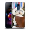 Head Case Designs Reader Dog With Glasses Funny Animals Soft Gel Case Compatible With LG X4 Plus