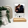 Personalized Picture With Song Wood Base Custom Frame