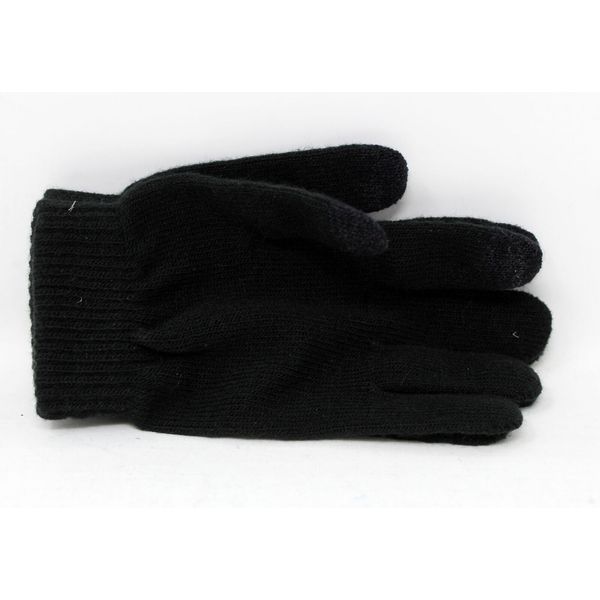 Unisex One Size Touchscreen Mittens Black 1 Pair