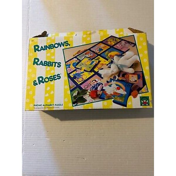 VINTAGE RAINBOW TOYS RAINBOWS, RABBITS & ROSES PHONIC ALPHABET PUZZLE