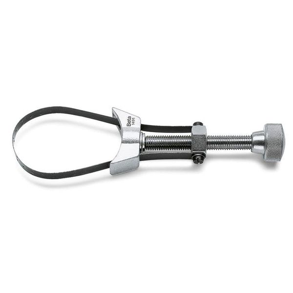 Beta Ölfilterschlüssel 1491 mit Leichtmetallkörper, Universal-Ölfilterschlüssel (für Pkw- und Motorrad Ölfilter geeignet, Spannung über Rändelschraube Durchmesser 60-100 mm), chrom