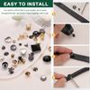 sourcing map 25 Pcs Metal Stud Rivets 12mm Star Shape Decoration Screw Back Studs, Gold