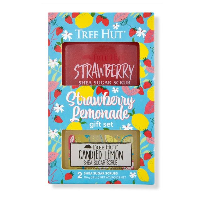 《NEW》TREE HUT Strawberry Lemonade Gift Set - Total of 36 oz Shea Sugar Scrub