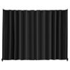 Room Divider Portable Panel Room Divider with Wheels Privacy Screen Black