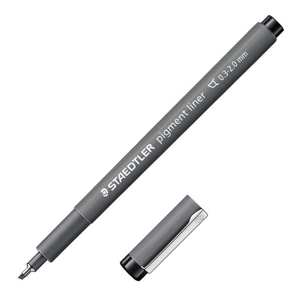 Staedtler 308 °C2/Pigment Liner Black Chisel Tip 0.3–2.00 mm