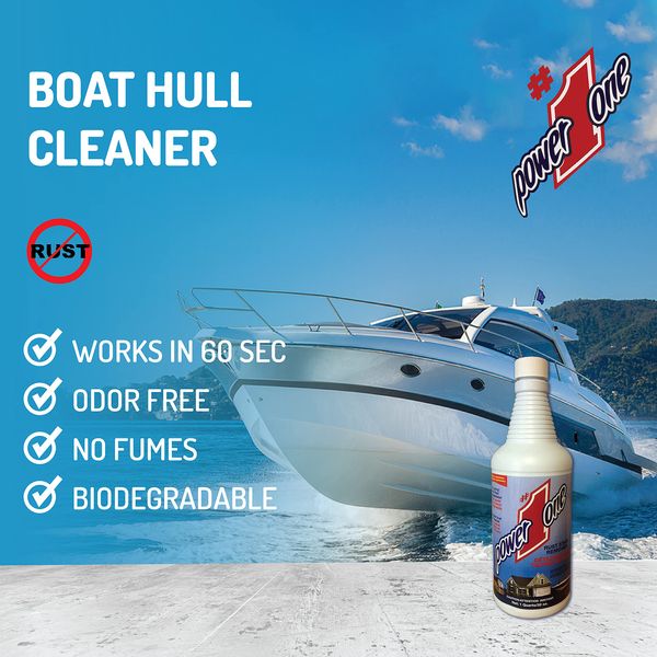 Power #1 Fast Acting no Fumes Boat Hull Cleaner & Rust - Water Stain Remover