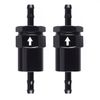 CNRAQR 5/16" Billet Inline Fuel Filter 30 Micron Anodized Aluminum Black 2PCS