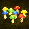 Newest Version 8-Pack Solar Mushroom Lights for Garden Decor, 8 Modes Waterproof Outdoor Multi-Colored Mushroom LED Fairy Lamp for Christmas Halloween Garden Yard Lawn