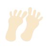 Barefeet/Hang Ten Tanning Stickers 50 CT