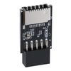 Ieron USB 2.0 Front Panel Header USB 9 Pin to USB 2.0 Type-E Internal Adapter Plug and Play